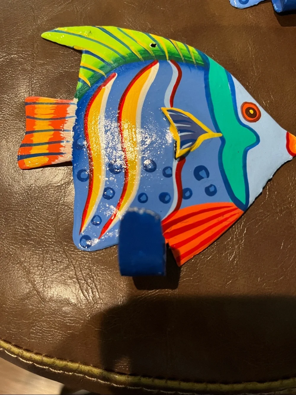 Decorative Blue Tropical Fish Wall Hooks - Set of 3